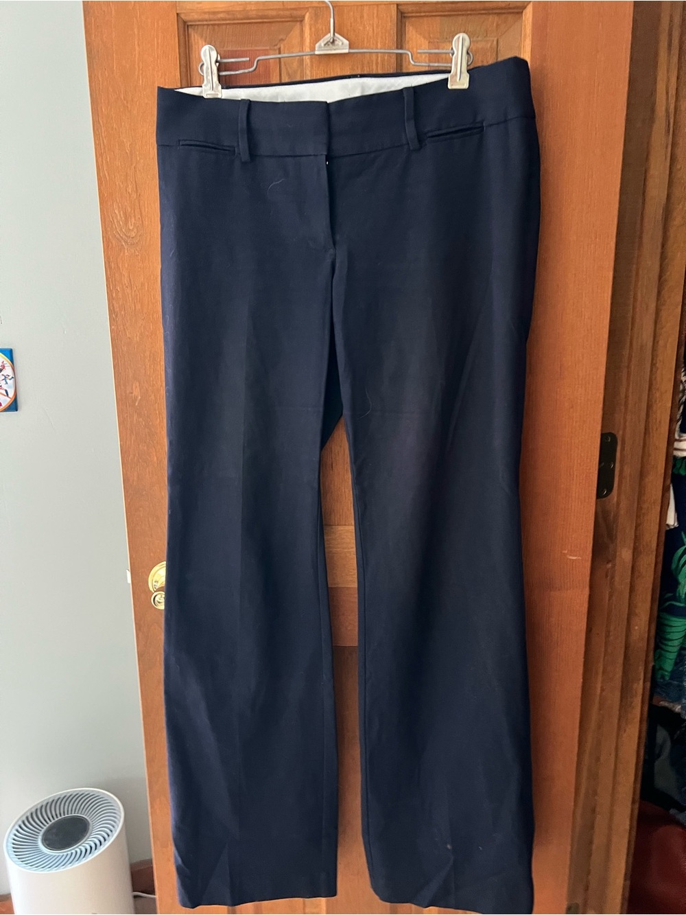 Loft Marisa Trouser Classic Navy Wide-Leg Dress Pants